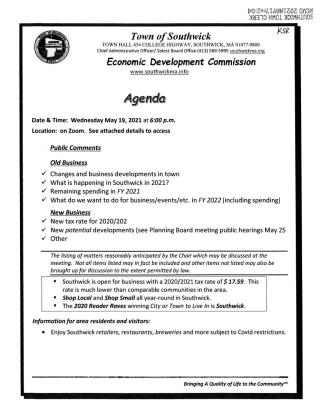 EDC Agenda