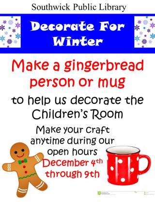 Image of gingerbread man and a mug of hot chocolate 