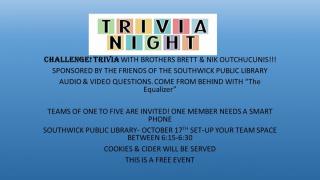 IMAGE OF THE WORDS TRIVIA NIGHT