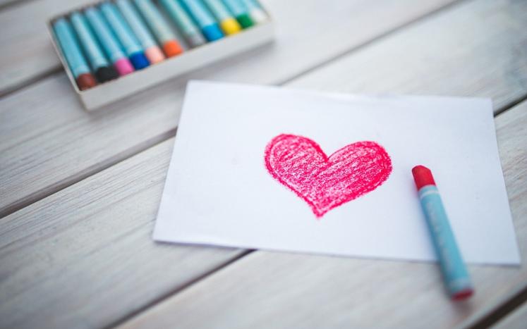 Heart Crayon Drawing